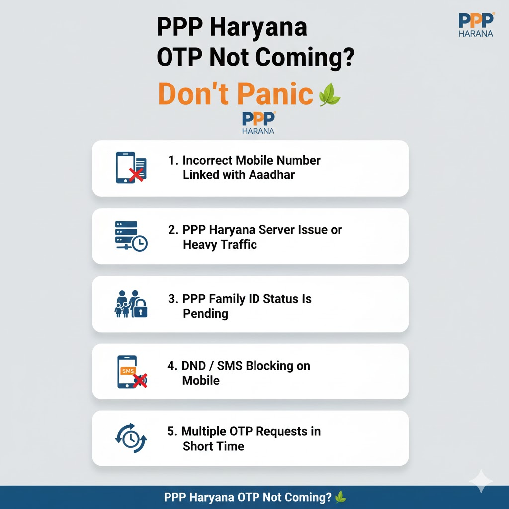 Main Reasons Why PPP Haryana OTP Is Not Coming