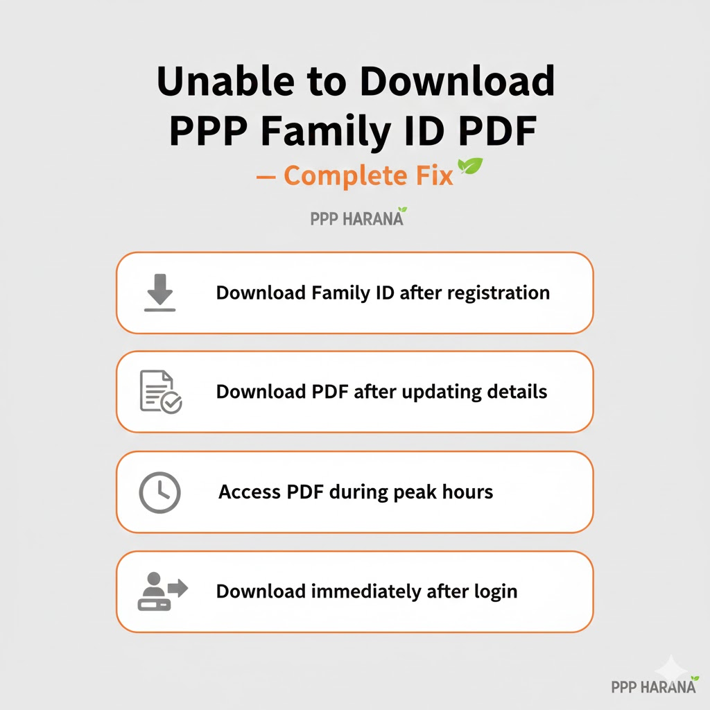When Does PPP Family ID PDF Download Problem Occur?