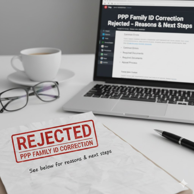 PPP Family ID Correction Rejected – Reasons & Next Steps
