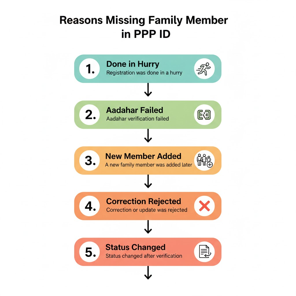 When Does Family Member Missing in PPP ID Usually Occur?